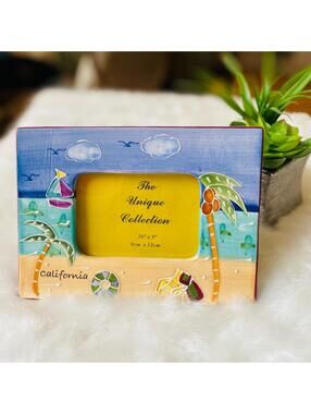 The Unique Collection California Beach Themed Picture Frame 3.5x5 Inches